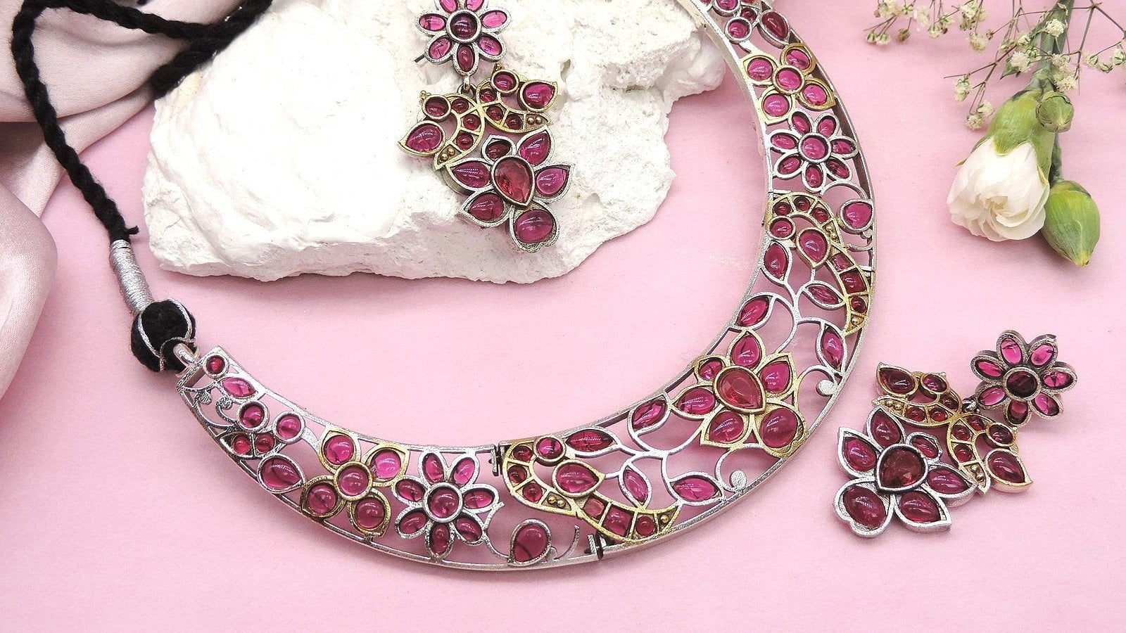 Oxidized jewelry styling guide – Silver oxidized necklace set