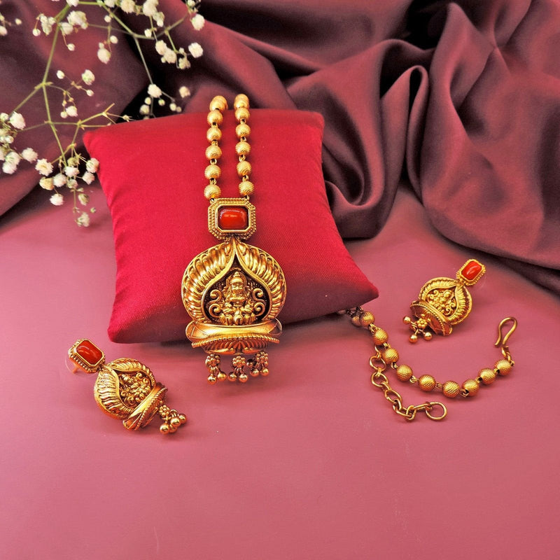 Indian bridal jewelry guide – Goddess Lakshmi temple necklace