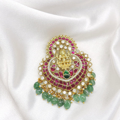 Divine Lakshmi CZ Temple Pendant by Joyrias