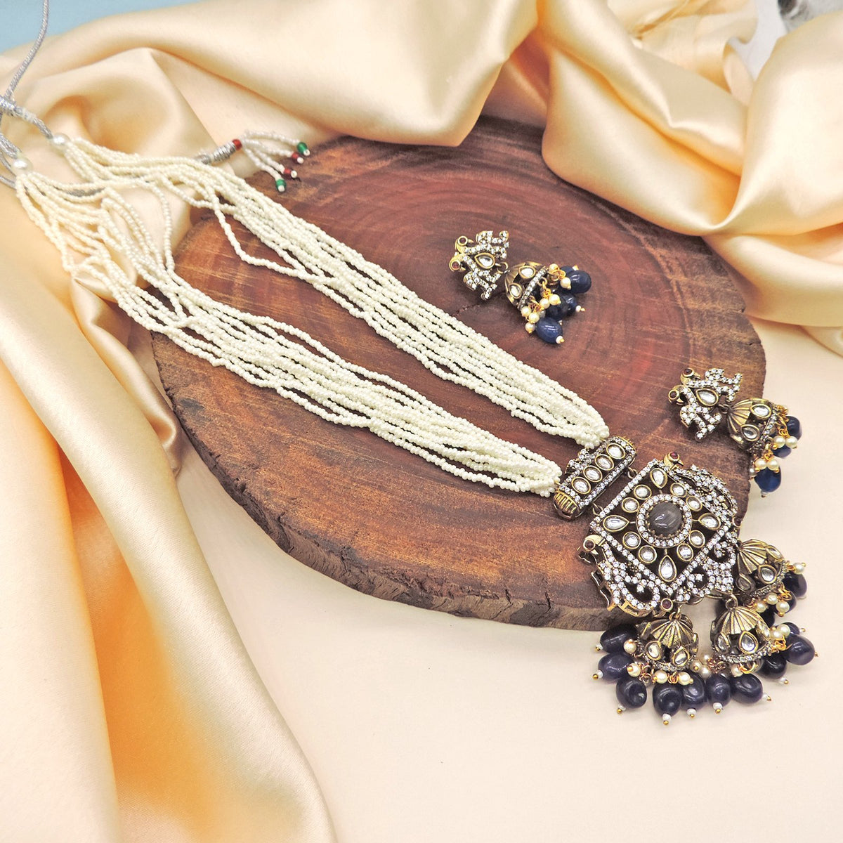 Long Necklace with Jhumki Image 0