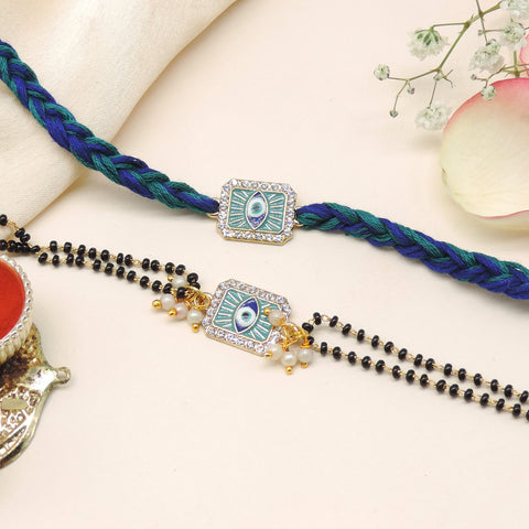 Evil Eye Bhaiya Bhabhi Rakhi Set