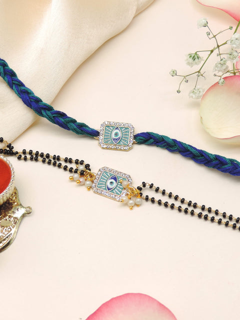 Evil Eye Bhaiya Bhabhi Rakhi Set