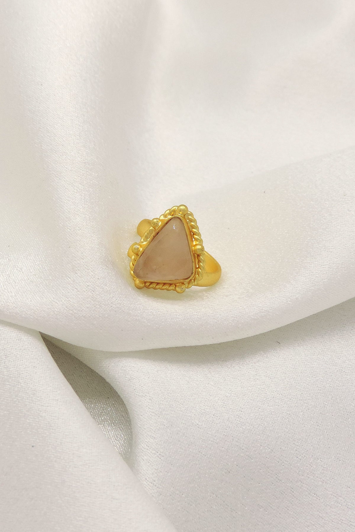 Swirl Stone Statement Ring | Gold Plated Adjustable Ring