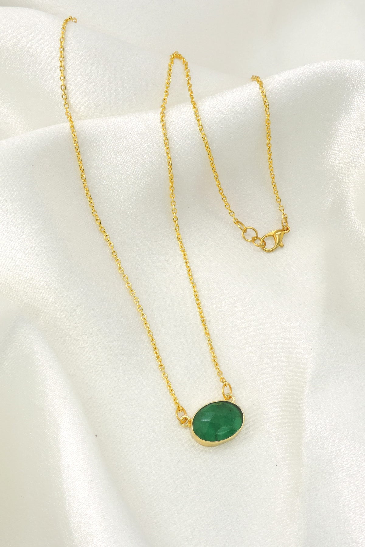 Midnight Natural Stone Pendant Necklace