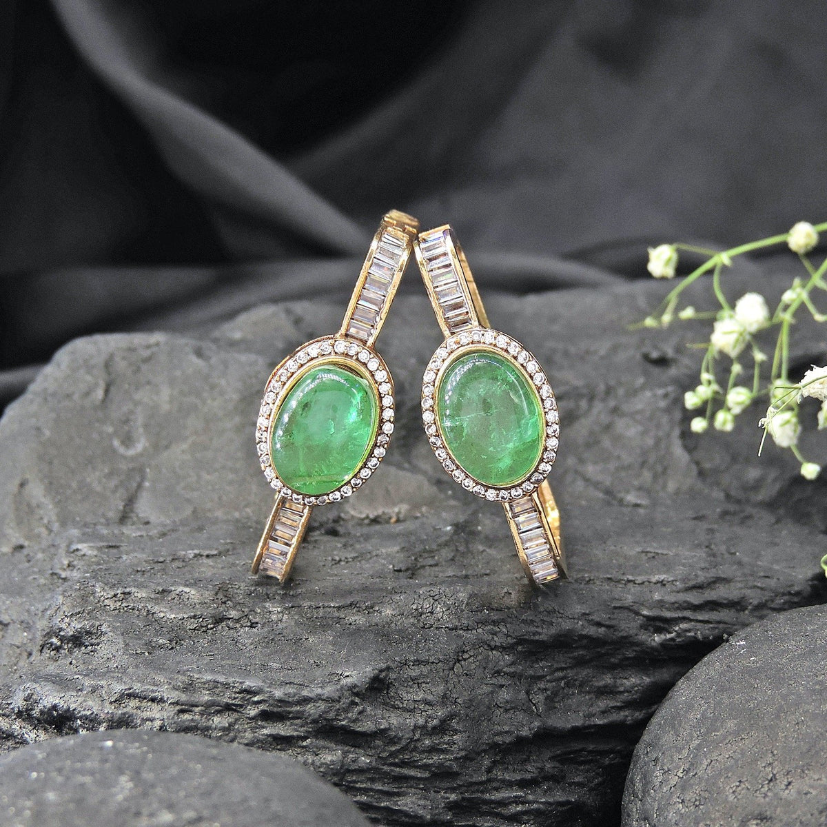 AD square earrings – Indian American diamond square earrings for women USA – Joyrias