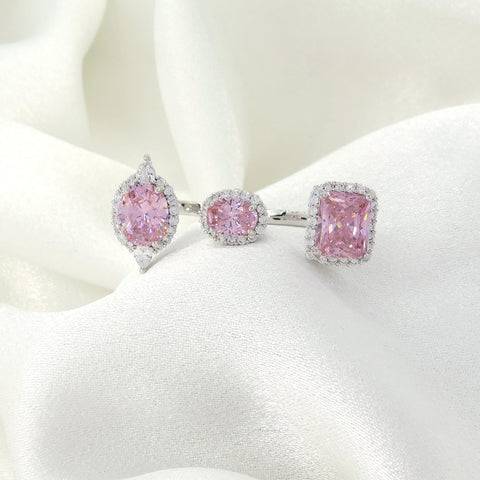 Blush Trio Open Ring by Joyrias