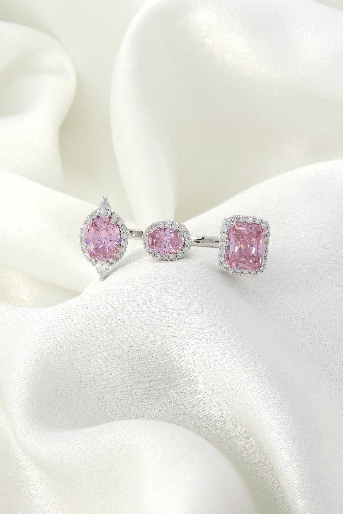 Blush Trio Open Ring by Joyrias
