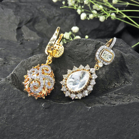 Gold plated Moissanite Earrings Image 0