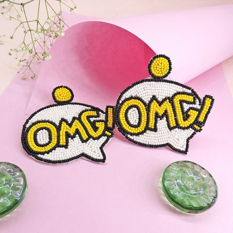 OMG handmade Indian earrings – artisan statement earrings for ethnic wear USA – Joyrias