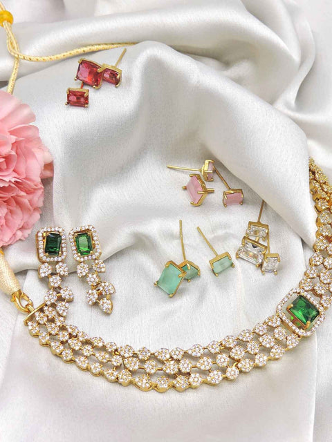 Gold plated Indian necklace – handcrafted gold necklace for ethnic wear USA – Joyrias
