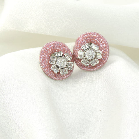 Blush Floral Stud Earrings by Joyrias