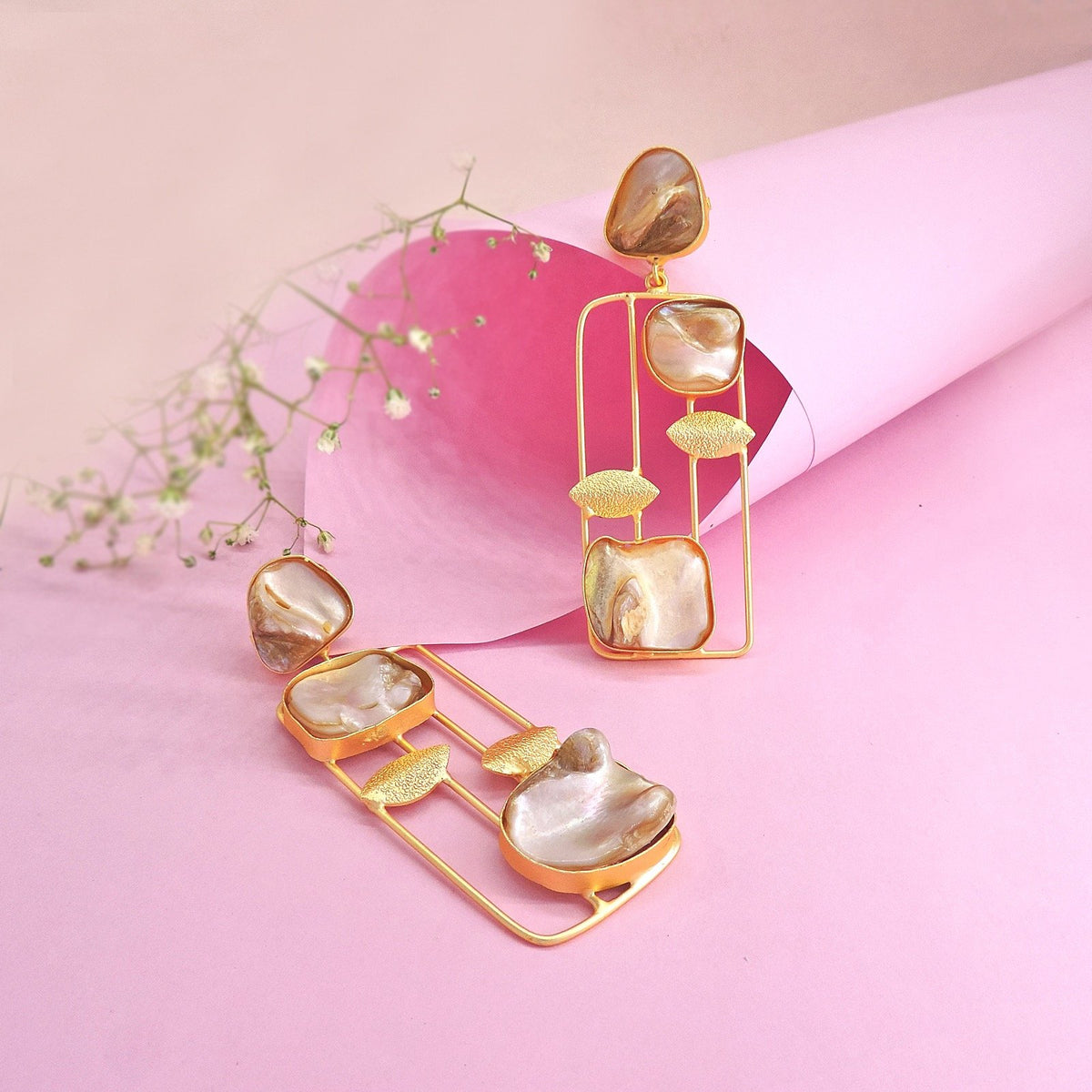 Mother of pearl earrings – elegant MOP earrings for women USA – Joyrias