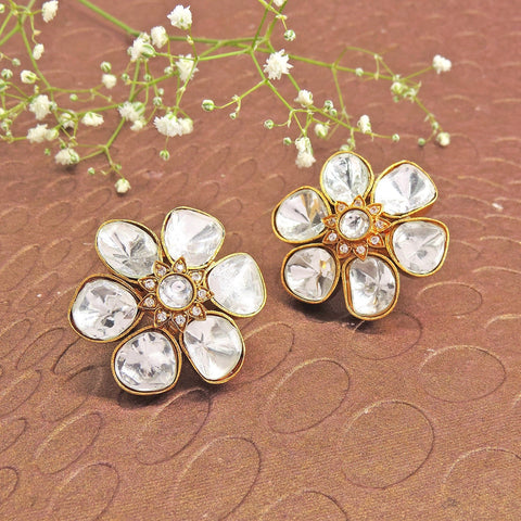 Moissanite stud earrings – Indian Moissanite diamond stud earrings USA – Joyrias