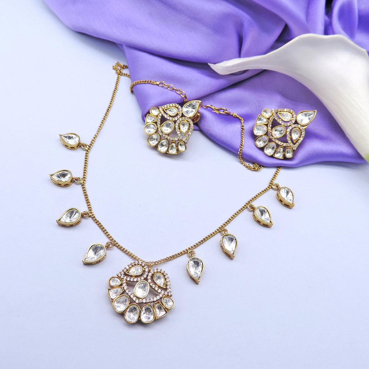 Lightweight Moissanite Necklace set Image 0