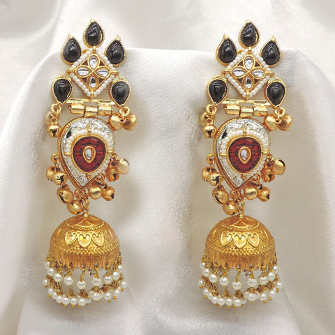 Traditional Jhumka Drop Earrings by Joyrias