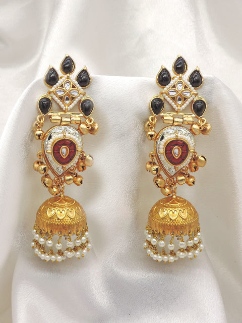 Traditional Jhumka Drop Earrings by Joyrias