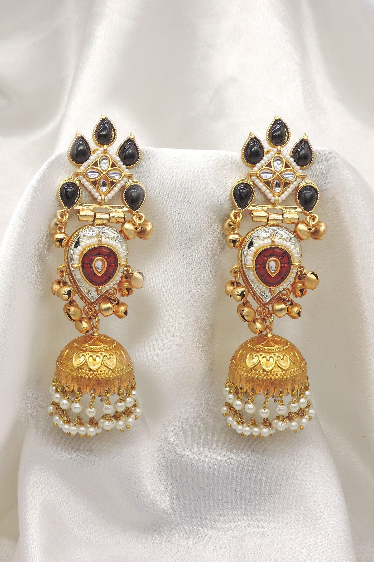 Traditional Jhumka Drop Earrings by Joyrias