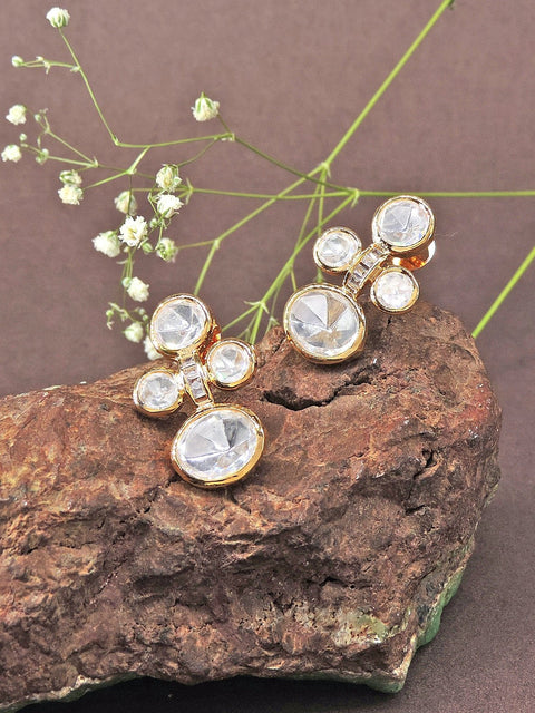 Kundan Polki earrings – Indian Kundan Polki earrings for weddings USA – Joyrias