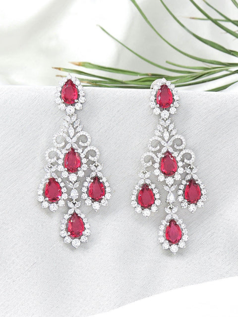 CZ earrings – Indian cubic zirconia earrings for ethnic wear USA – Joyrias