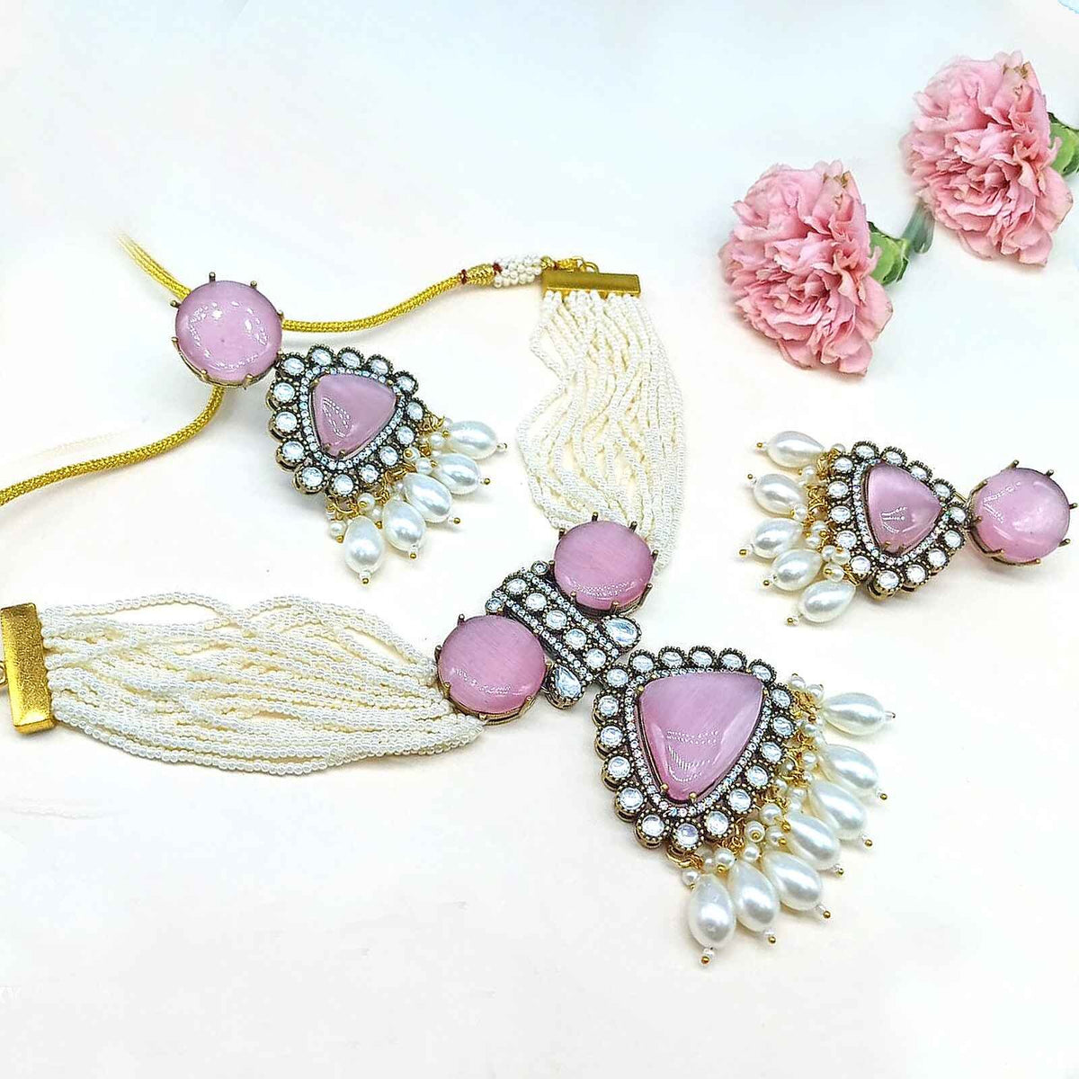 Monalisa stone Necklace set Image 0