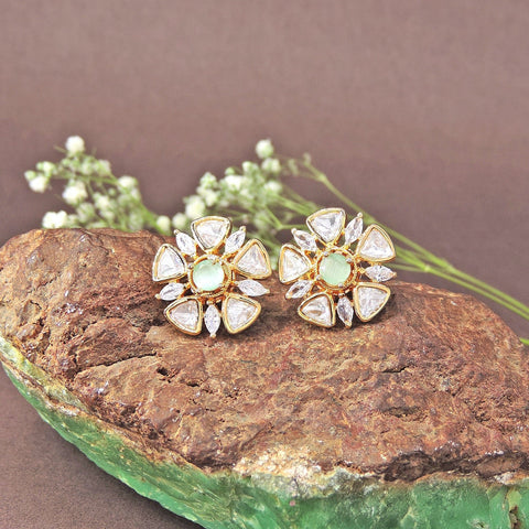 Kundan stud earrings – Indian Kundan stud earrings for weddings USA – Joyrias