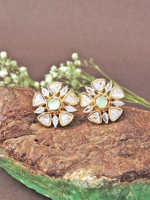 Kundan stud earrings – Indian Kundan stud earrings for weddings USA – Joyrias