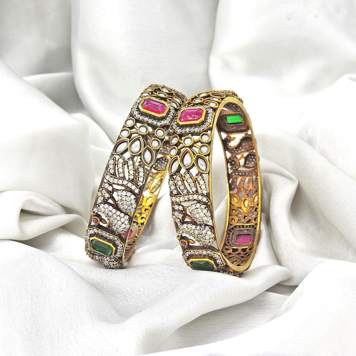 Victorian bangles – Indian Victorian style bangles for festive wear USA – Joyrias