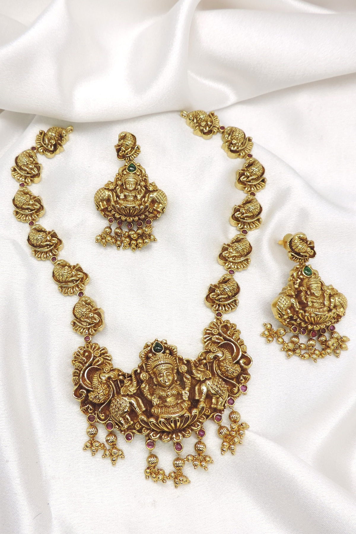 Peacock Goddess Temple Jewelry Set by Joyrias