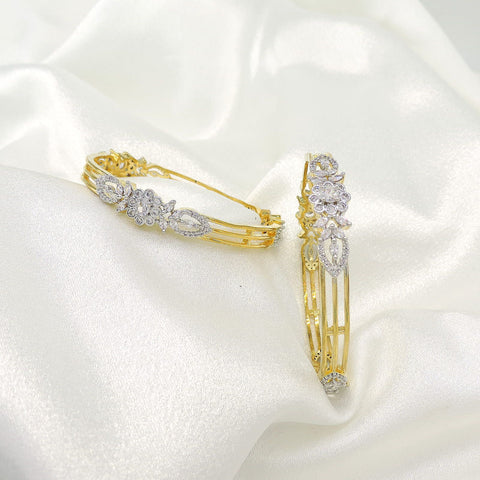 Elegant CZ Floral Bangles