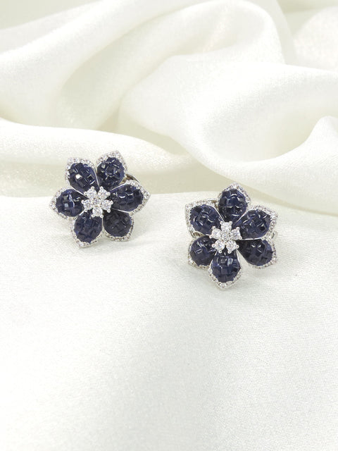 Midnight Floral Stud Earrings by Joyrias