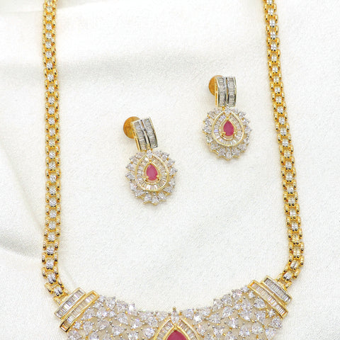 Emerald Green AD Necklace Set