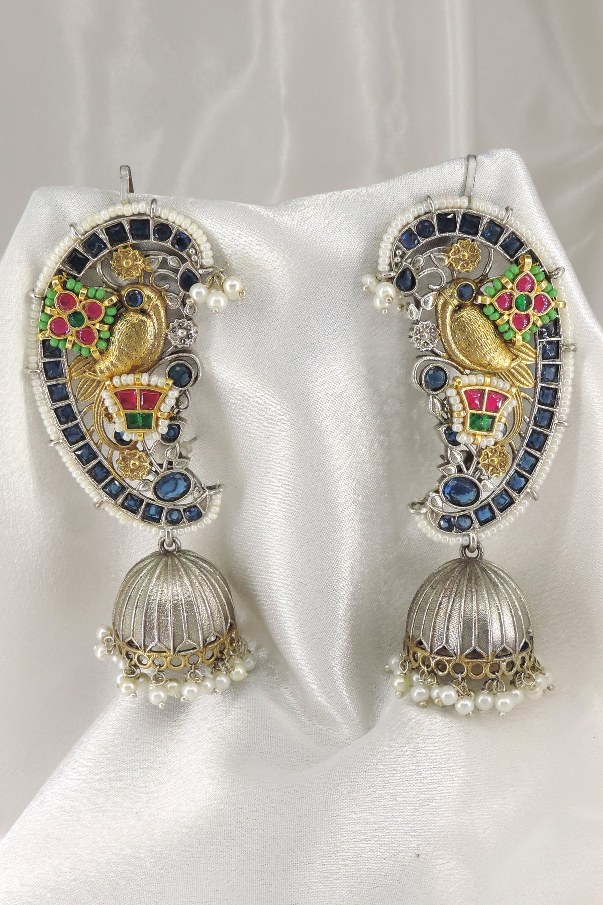 Peacock Dual Tone Cuff Jhumka