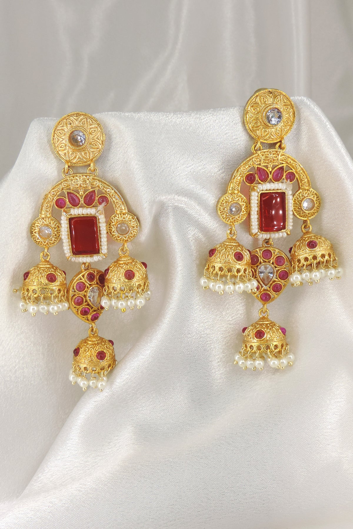 Black Kashmiri Jhumka Earrings
