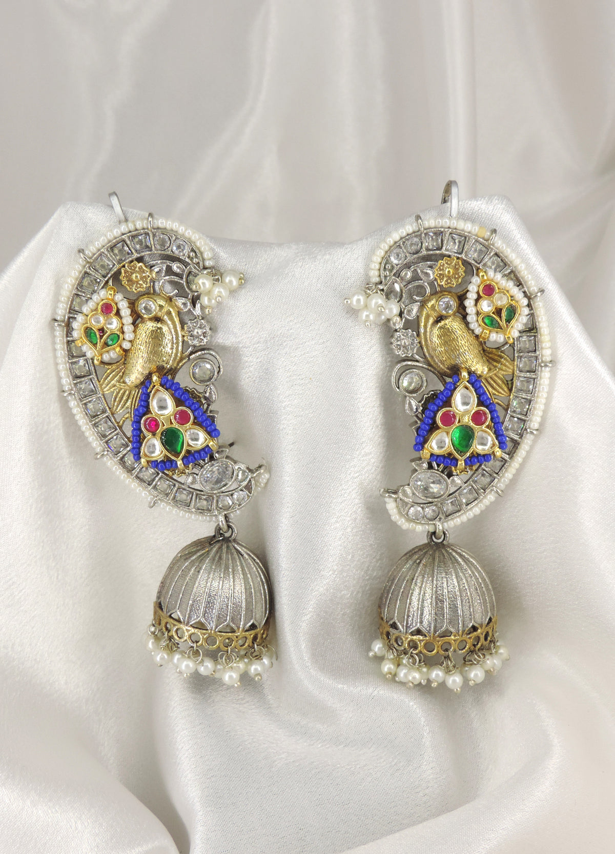 Peacock Dual Tone Cuff Jhumka