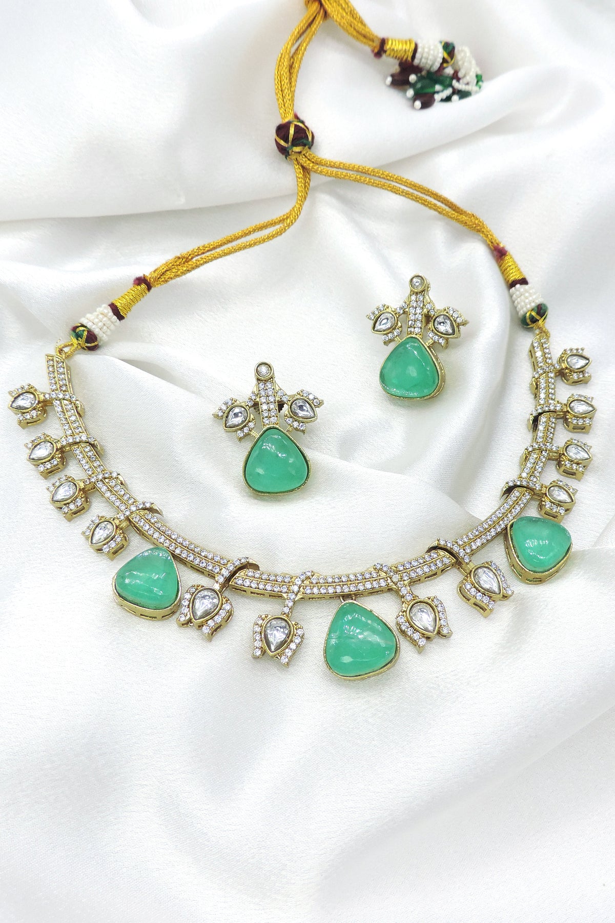 Purple AD Choker Necklace Set