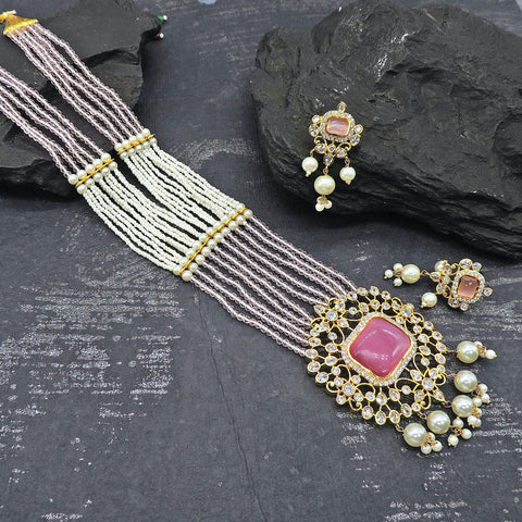 Long Necklace with AD Image 0