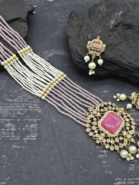 Long Necklace with AD Image 0