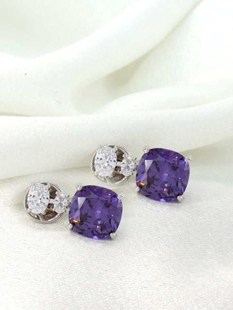 Violet Solitaire Earrings by Joyrias