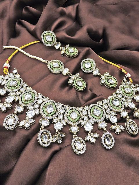 Light Green Kundan Necklace Image 0