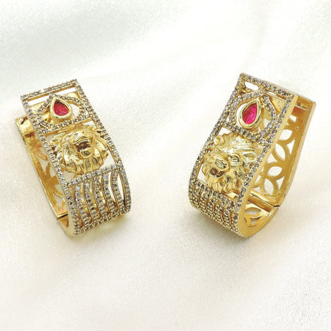 Lion zircon drop earrings by Joyrias