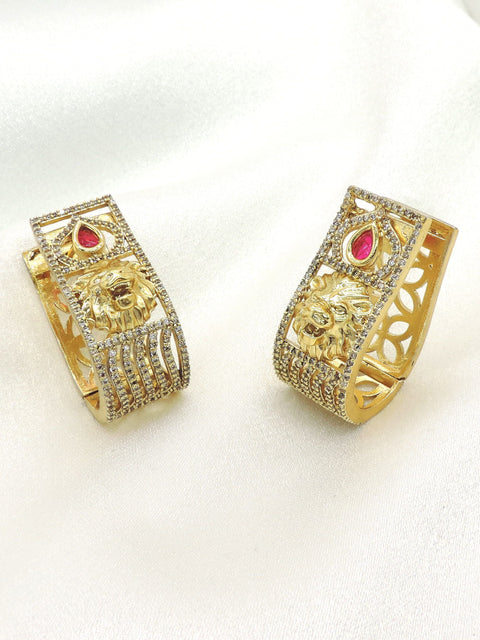 Lion zircon drop earrings by Joyrias