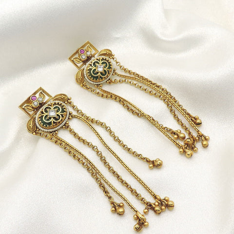 Antique chain tassel earrings by Joyrias