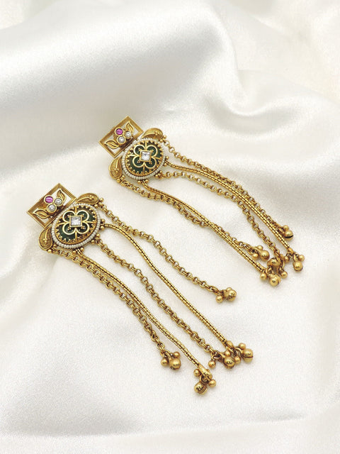 Antique chain tassel earrings by Joyrias