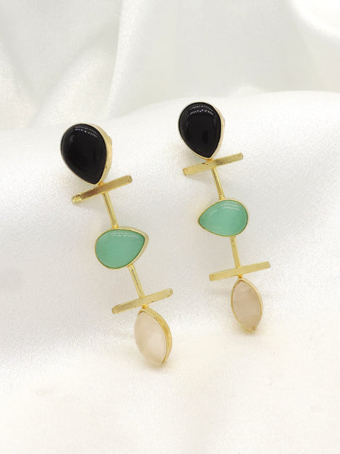 Multicolor Geometric Drop Earrings