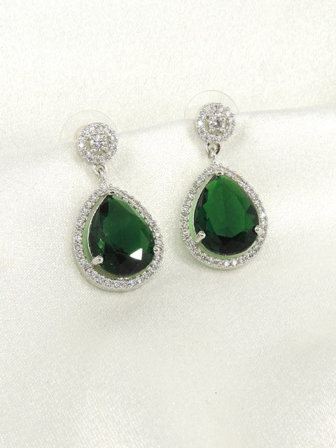 Blue Zircon Drop Earrings
