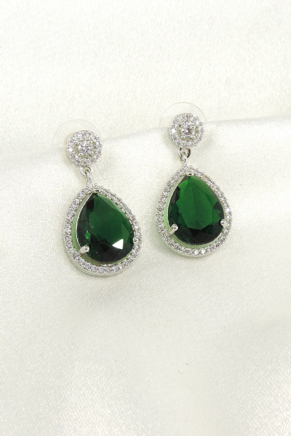 Blue Zircon Drop Earrings