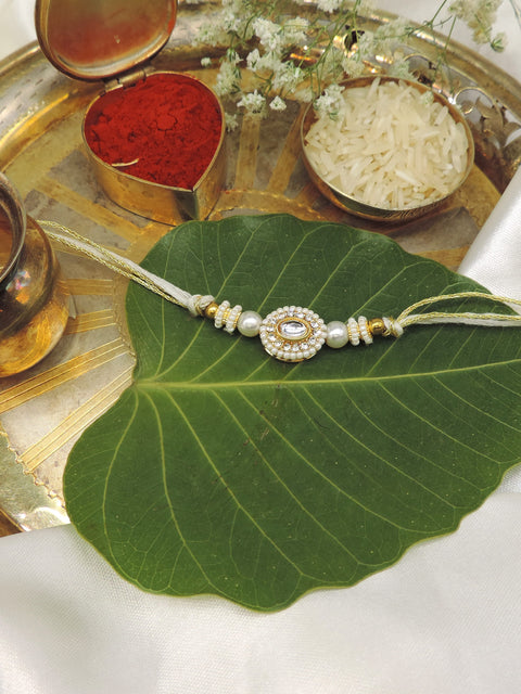 Pearl Kundan Rakhi