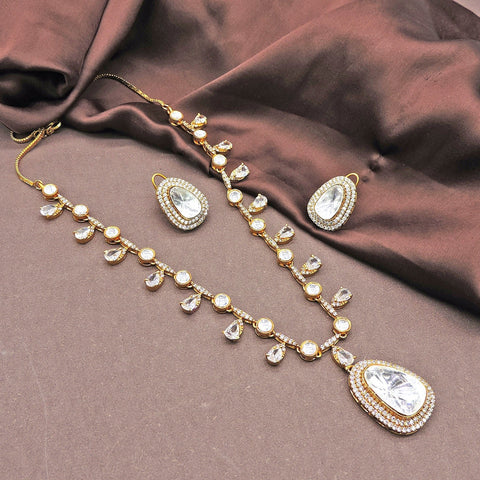 Moissanite with cz Necklace Image 0