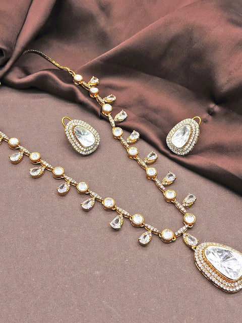Moissanite with cz Necklace Image 0