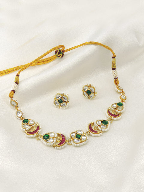 Meenakari kundan choker set by Joyrias